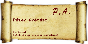 Péter Arétász névjegykártya