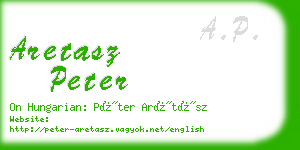 aretasz peter business card
